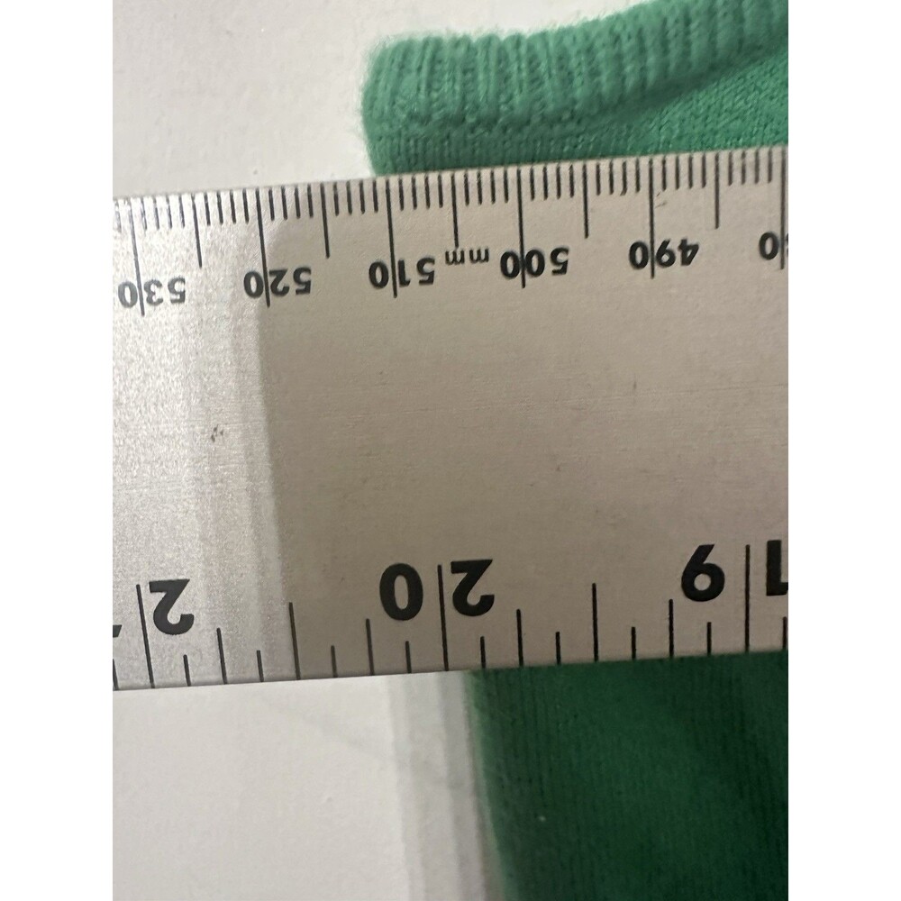 Talbots Sweater Vest Kelly Green Pima Cotton Sleeveless Plus Size 1X Lightweight - Picture 3 of 5